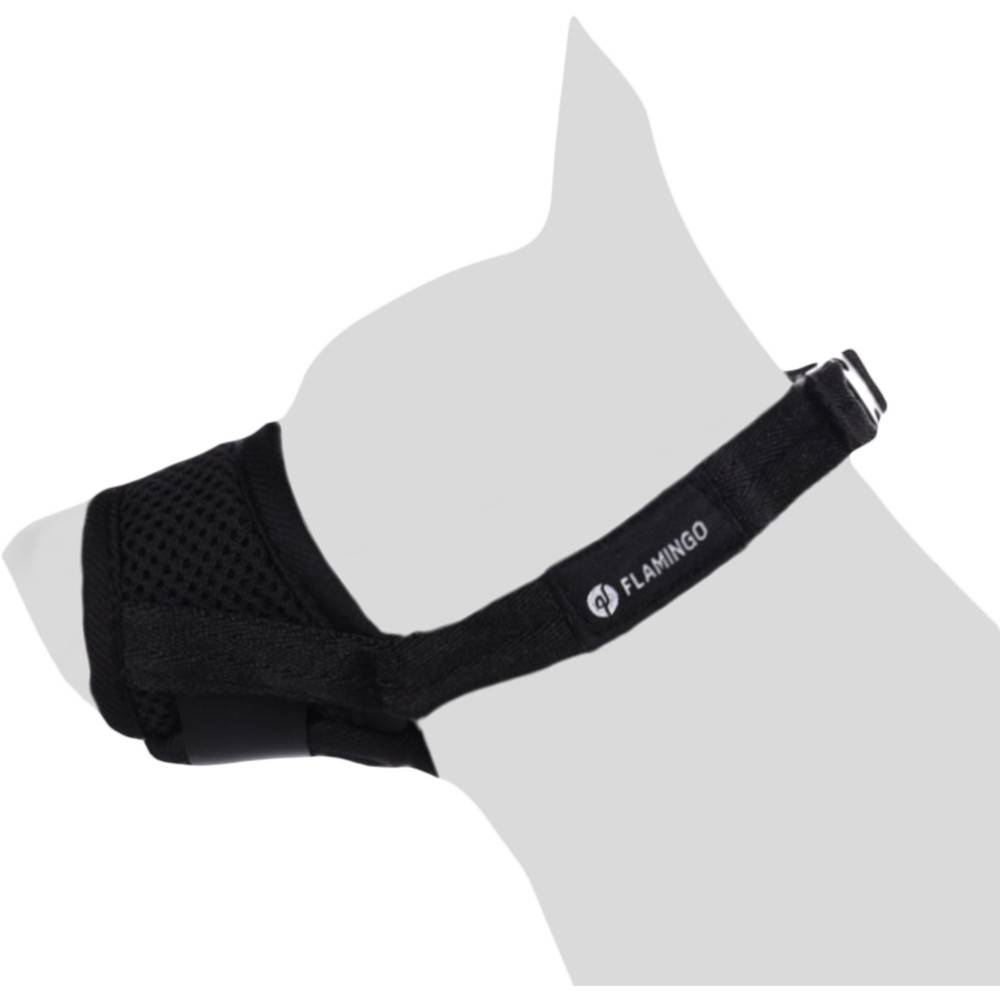 Muselière noir en nylon doux taille XXS pour chien - Imagen 4