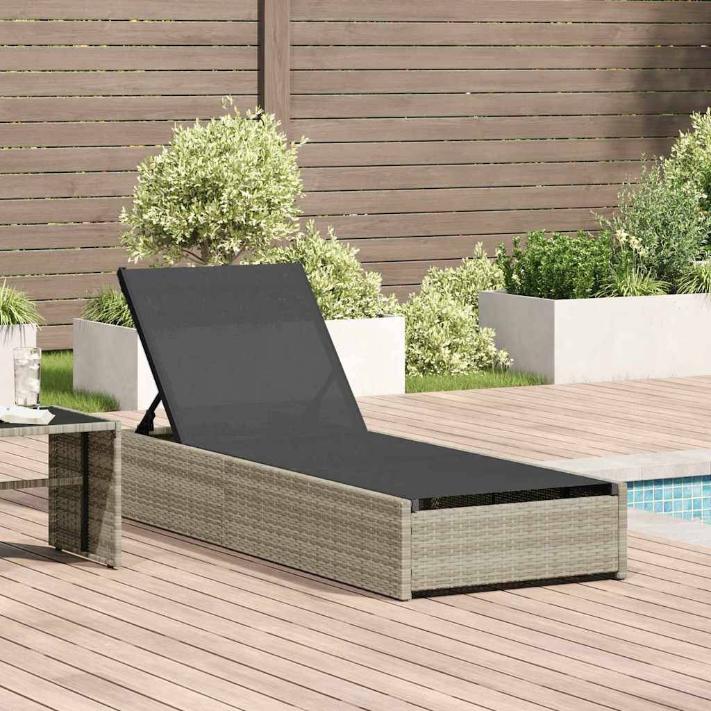 PANGIVO - Transat polyrotin beige 200,5 x 70 x 75 cm - PANGIVO