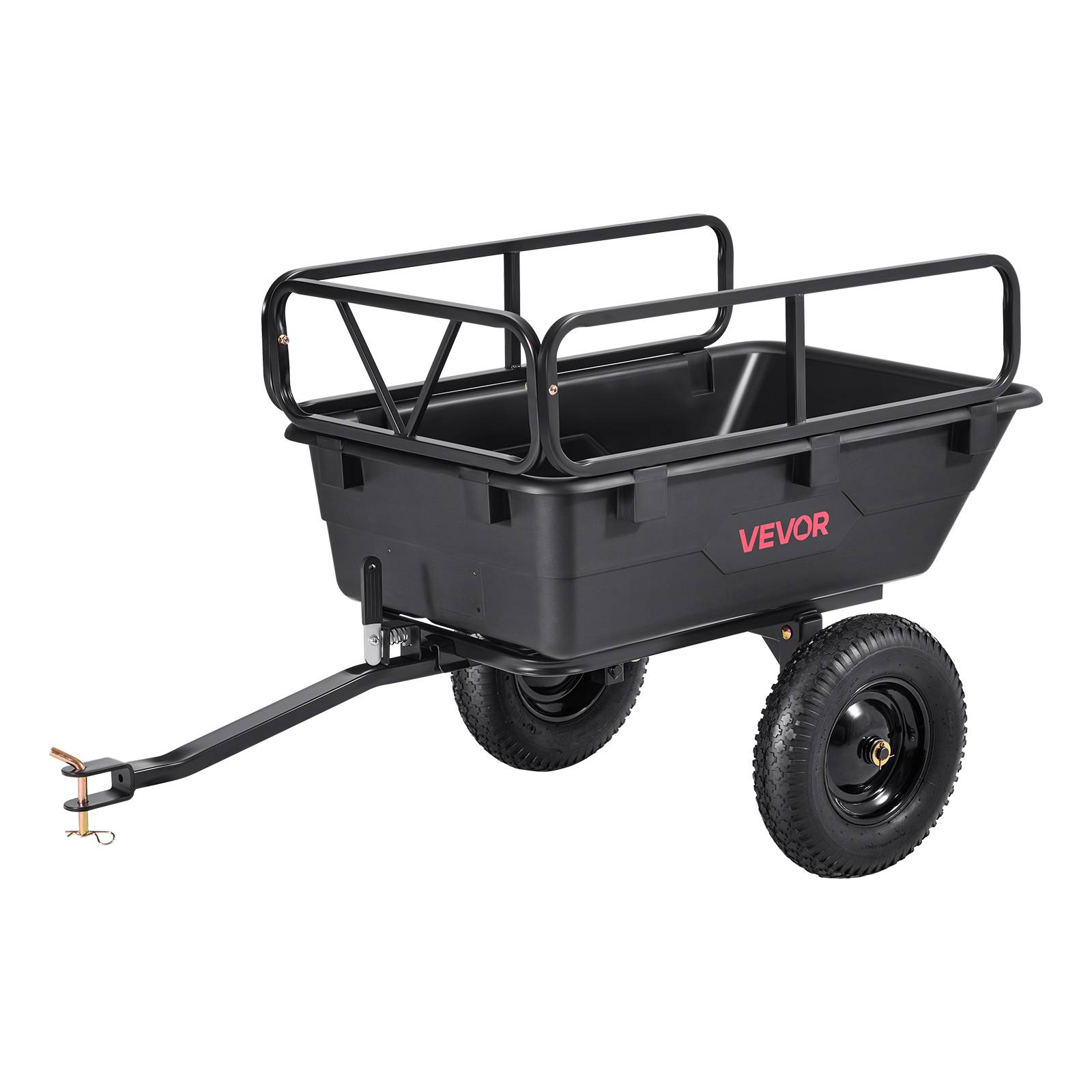 VEVOR Remorque à Benne Basculante Tracteur Tondeuse Gazon Jardin 283 L 226,8 kg - Image 1