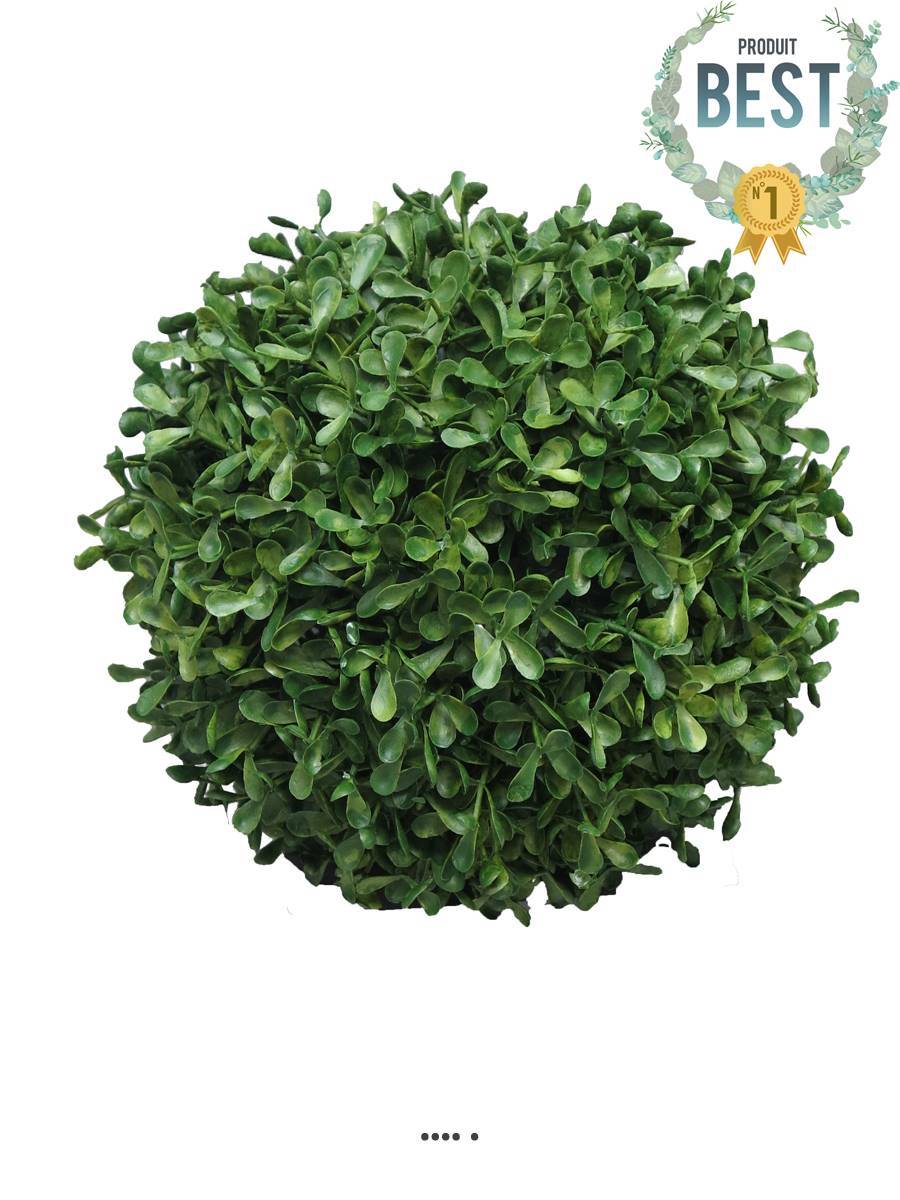 Artificielles - Boule de buis factice feuilles PE protection UV H 20 cm Vert - BEST - dimhaut: H 20 cm - couleur: Vert - Imagen 1