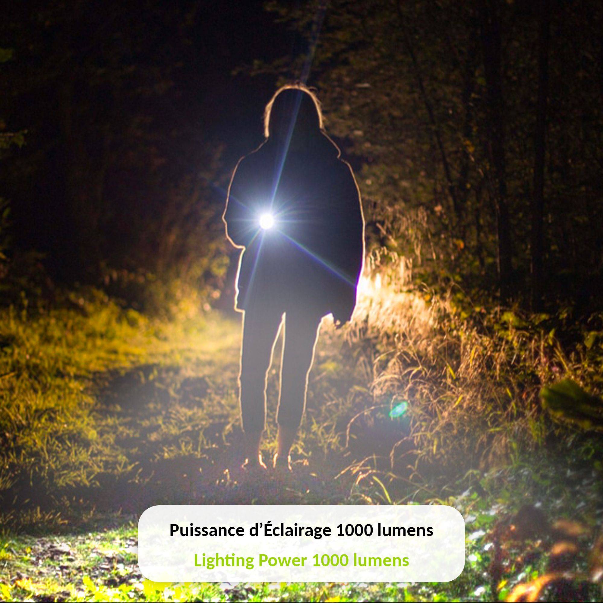 Lampe Torche LED 1000 Lumens - Portée 1 Km Rechargeable USB Camping Travaux Sécurité - Image 2