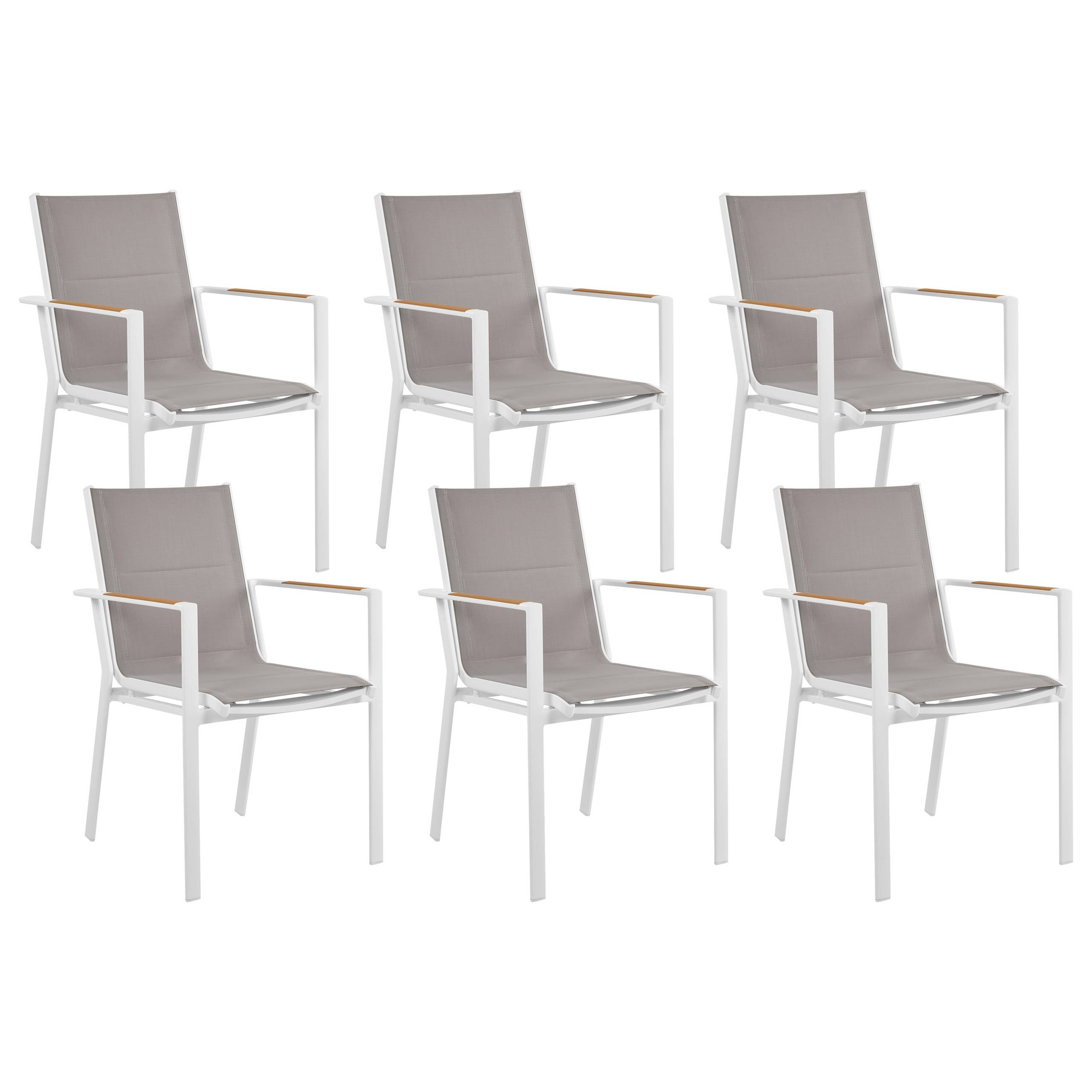 Chaise de jardin Aluminium Gris BUSSETO - Beliani - Image 1