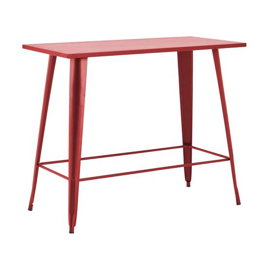 Oviala - Table haute de jardin en acier rouge New York - Oviala - Image 1