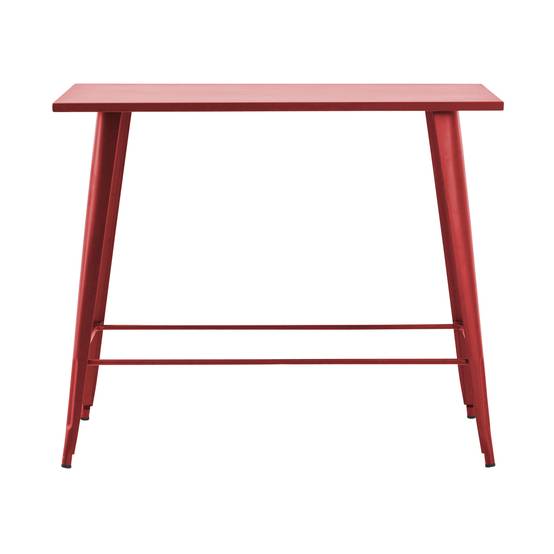 Oviala - Table haute de jardin en acier rouge New York - Oviala - Image 2