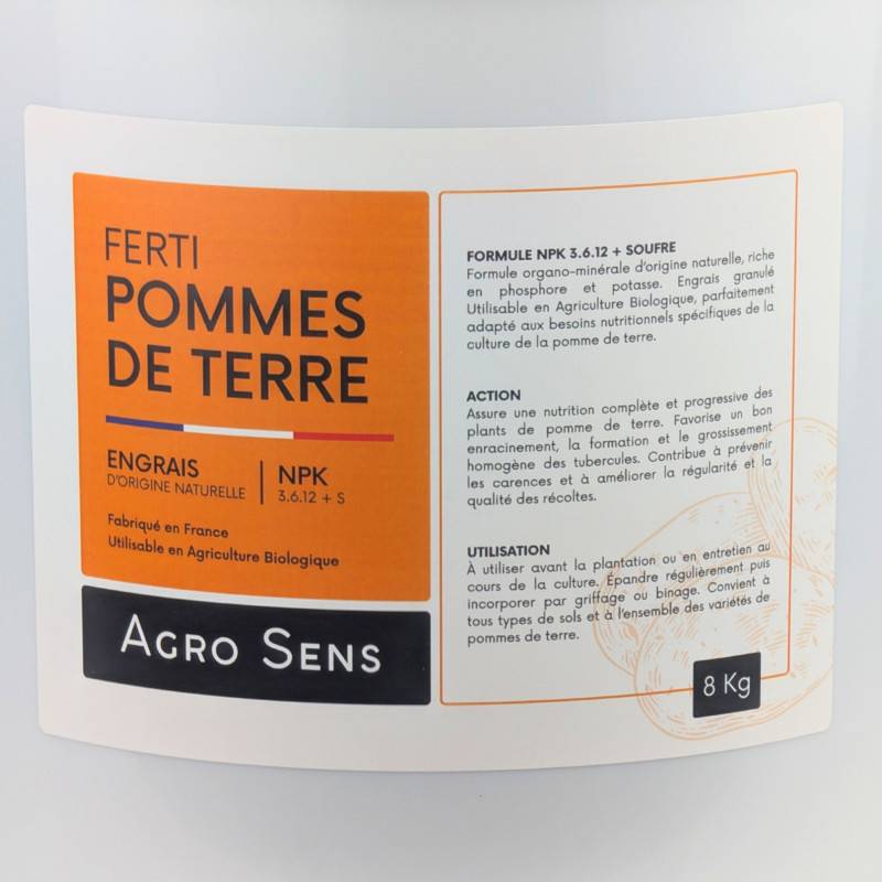 Ferti Pommes de terre - Engrais pour pommes de terre et légumes racines - Seau 8 kg - Image 2