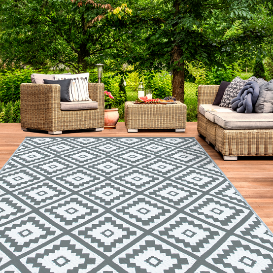 Tapis extérieur BAHAMAS gris 180 x 280 CM - Image 1