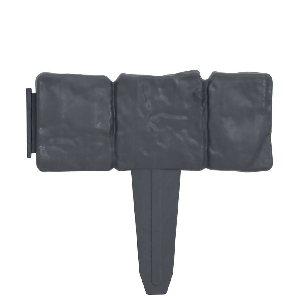 Clôture de jardin plastique anthracite 1000 x 1 x 22.5 cm - PANGIVO - Image 3