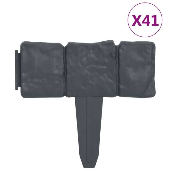Clôture de jardin plastique anthracite 1000 x 1 x 22.5 cm - PANGIVO - Image 2