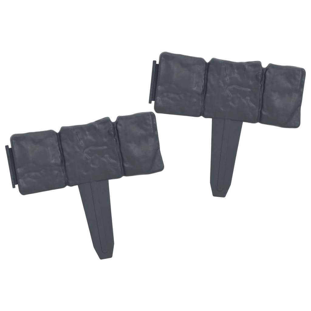 Clôture de jardin plastique anthracite 1000 x 1 x 22.5 cm - PANGIVO - Image 5