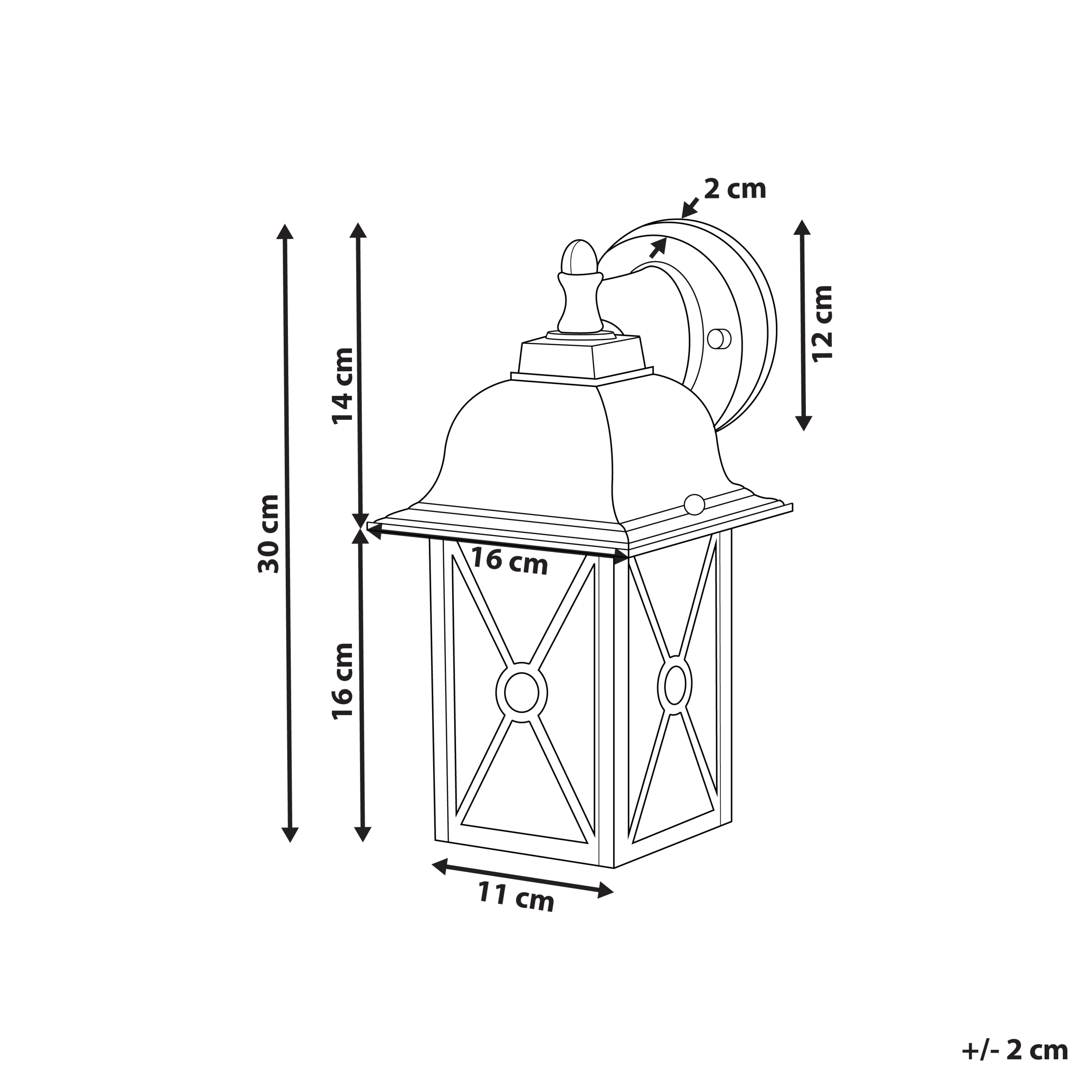 Beliani - Lampe murale pour l'extérieur Métal Blanc FINDON - Beliani - Imagen 3