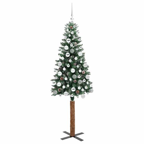 ComfortXL - Sapin de Noël Crayon Floconné 180 cm, Prêt à Poser avec 300 LED et 120 Décorations – ComfortXL Outdoor Living - Image 4