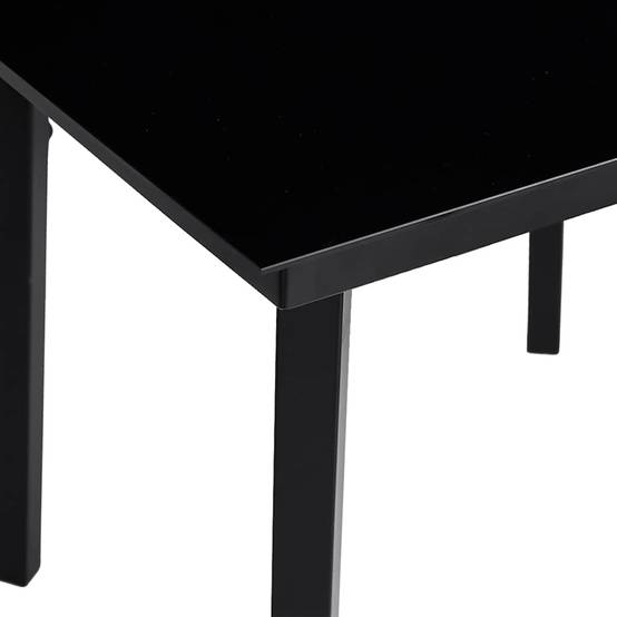 Salon de Jardin 4 Personnes Résine Tressée Noire Table Carrée 80cm pour Repas en Extérieur – ComfortXL Outdoor Living - Image 9