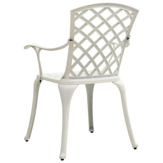 Chaises de jardin aluminium coulé blanc 61 x 60 x 93 cm (lot de 2) - PANGIVO - Image 5