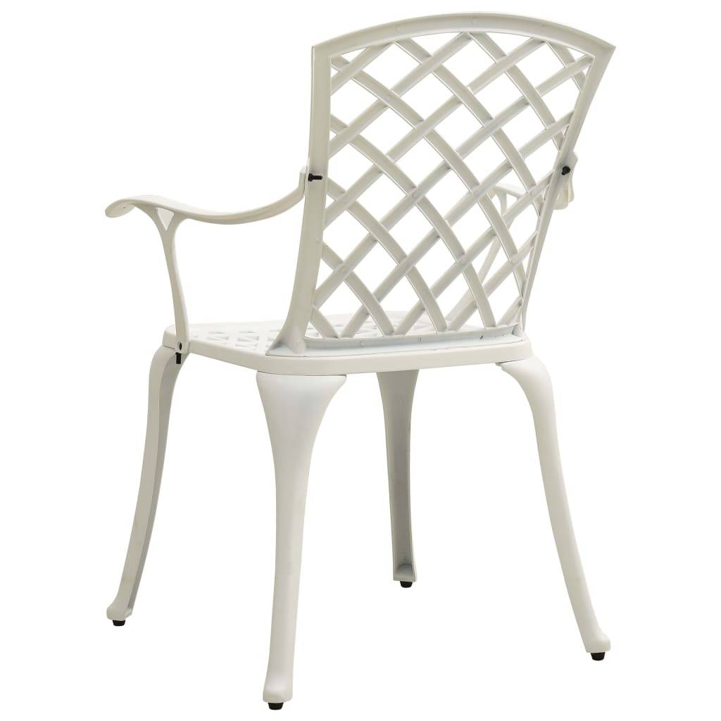Chaises de jardin aluminium coulé blanc 61 x 60 x 93 cm (lot de 2) - PANGIVO - Image 5