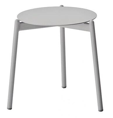 Proloisirs - Table basse de jardin ronde Ambiance coffee en aluminium - blanc PROLOISIRS