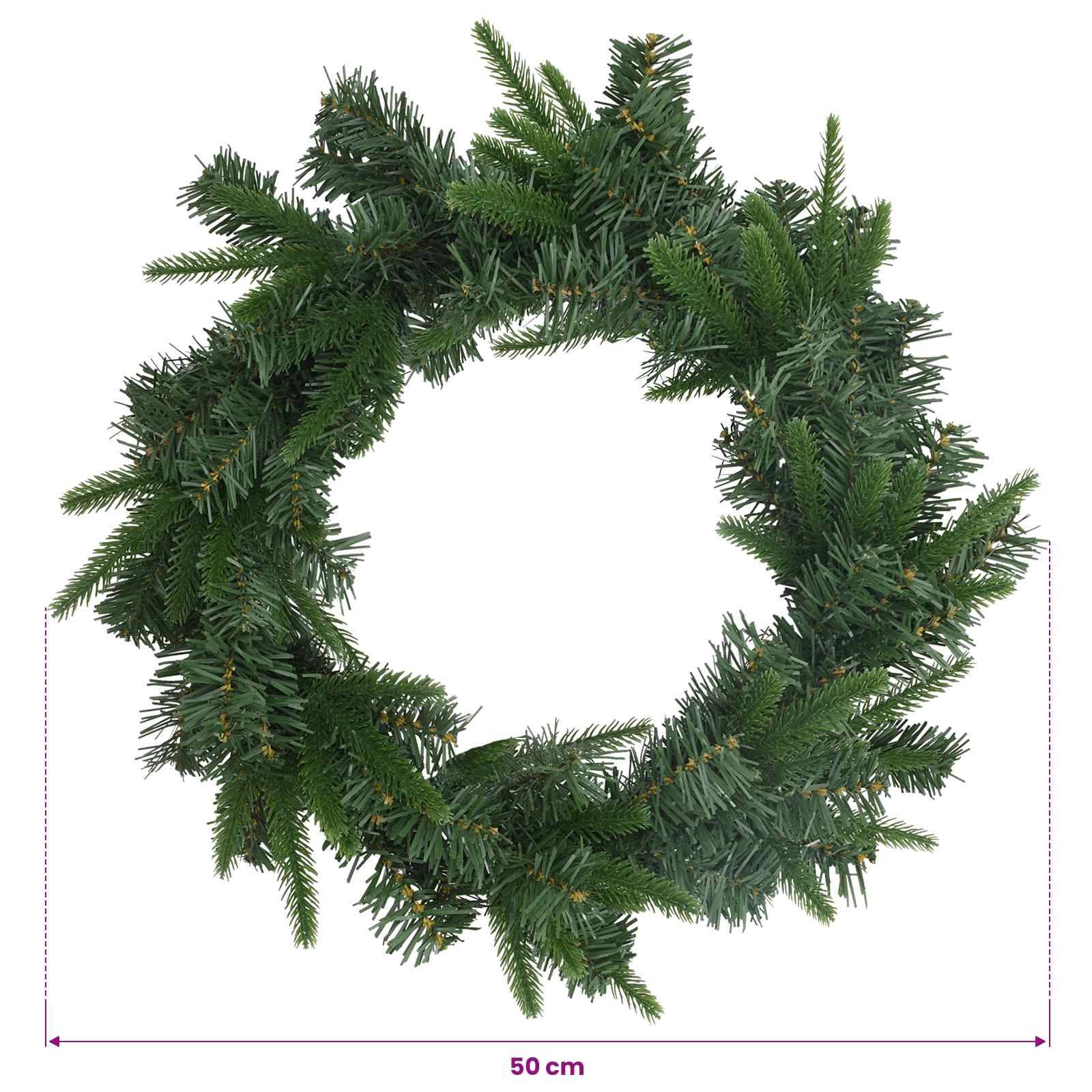 Vidaxl - Couronne de Noël Vert Ø 50 cm PVC et PE vidaXL 42056967 - Image 3