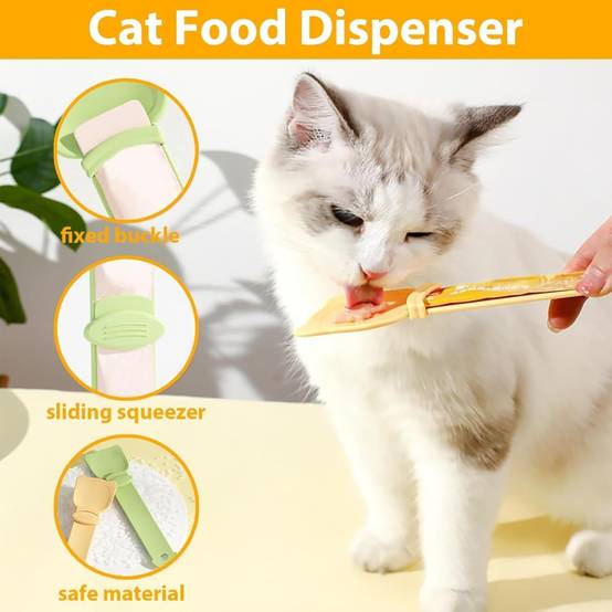 IntiMeg - Distributeur de nourriture pour chat jaune - IntiMeg - Image 2