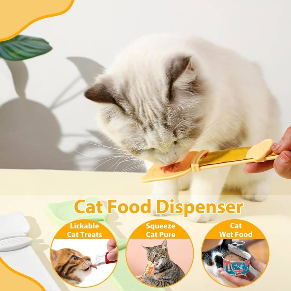 IntiMeg - Distributeur de nourriture pour chat jaune - IntiMeg - Image 3