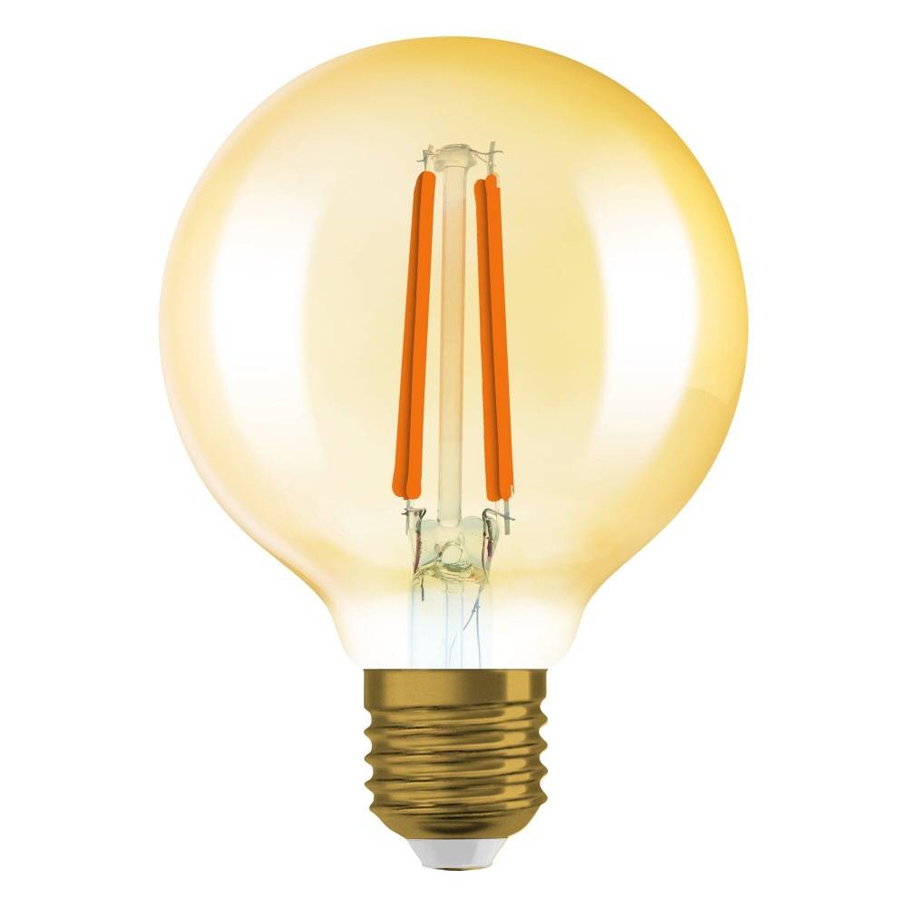 Osram - Lot de 2 Led globe 80 à filament ambre 55 w chaud OSRAM