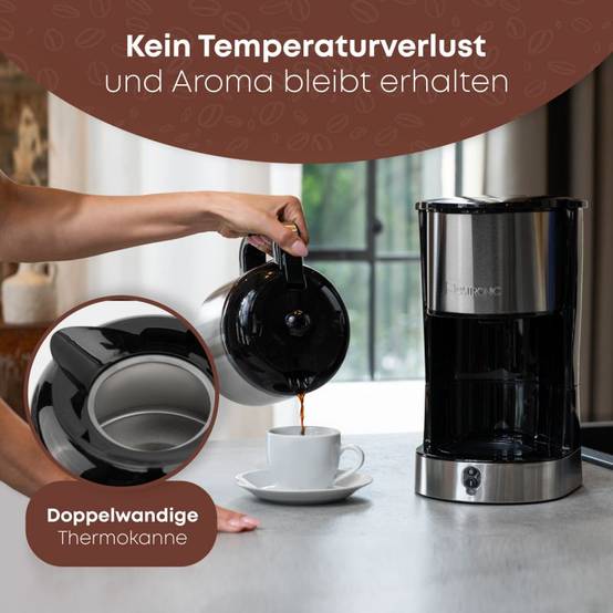 Cafetière superautomatique Clatronic KA 3805 Noir Acier 800 W - Image 7