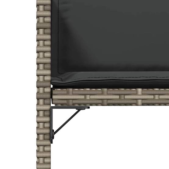Chaises de jardin résine tressée grises avec coussins 50,5 x 54 x 79 cm, Poids :26.95kg - PANGIVO - Image 10