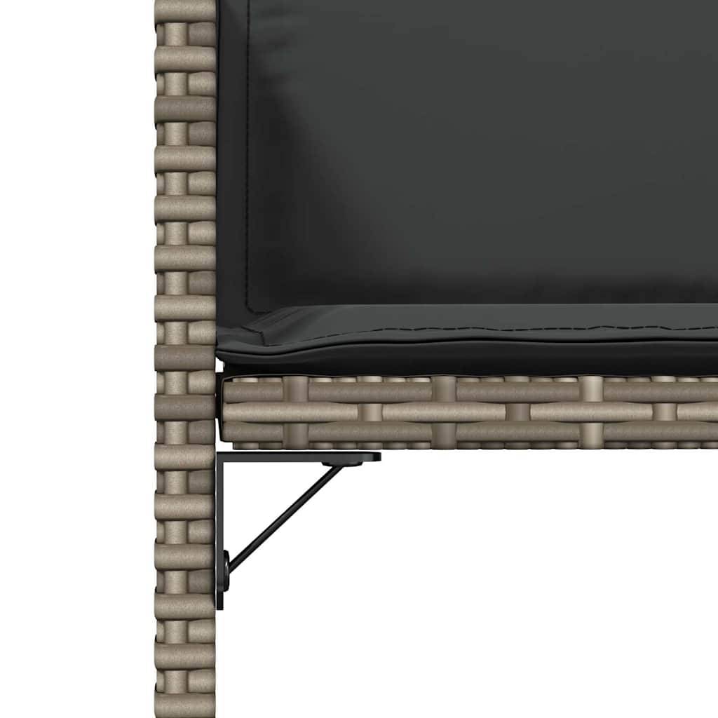 Chaises de jardin résine tressée grises avec coussins 50,5 x 54 x 79 cm, Poids :26.95kg - PANGIVO - Image 10
