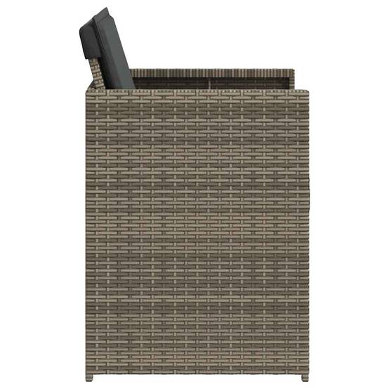 Chaises de jardin résine tressée grises avec coussins 50,5 x 54 x 79 cm, Poids :26.95kg - PANGIVO - Image 6
