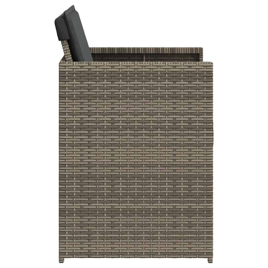 Chaises de jardin résine tressée grises avec coussins 50,5 x 54 x 79 cm, Poids :26.95kg - PANGIVO - Image 6