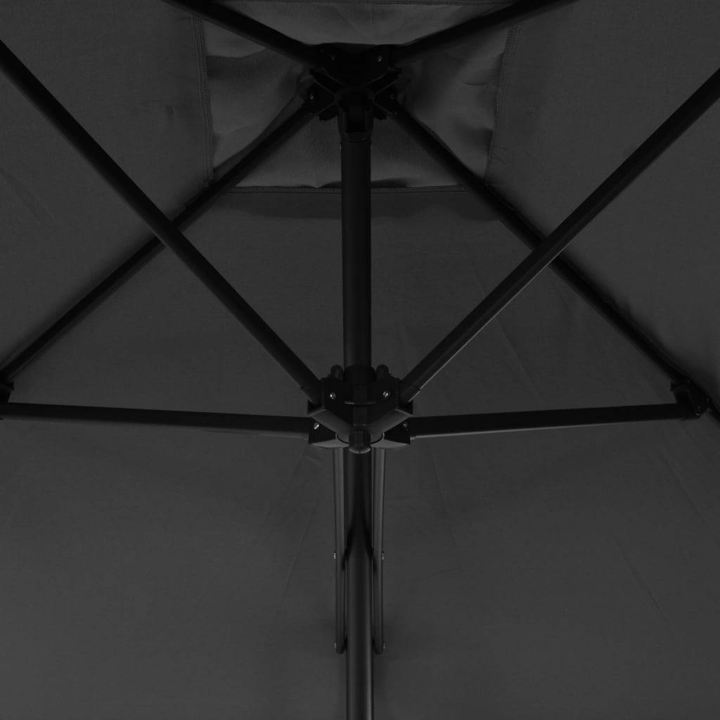 Helloshop26 - Parasol d'extérieur avec poteau en acier 300 cm anthracite - Imagen 6