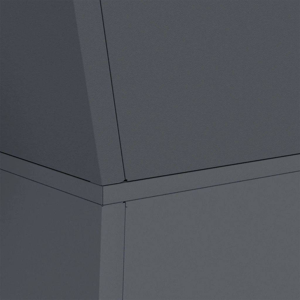 Helloshop26 - Lot de 2 jardinières à pilier modernes extérieures 35 x 35 x 73 cm idéal pour fleurs en matériau durable anthracite - Image 6