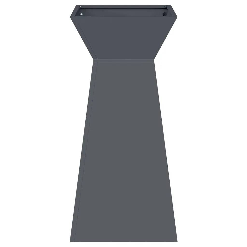 Helloshop26 - Lot de 2 jardinières à pilier modernes extérieures 35 x 35 x 73 cm idéal pour fleurs en matériau durable anthracite - Image 3
