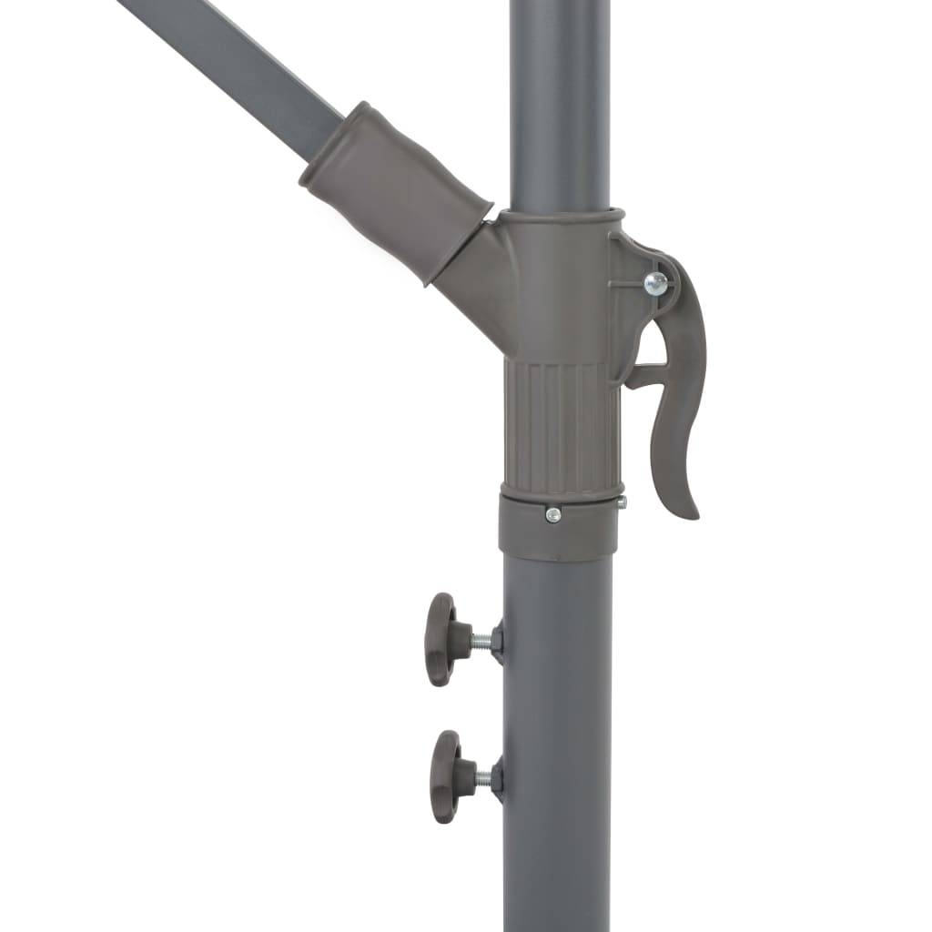 Helloshop26 - Parasol déporté avec mât en aluminium 300 cm bordeaux - Imagen 6