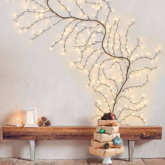 Branche lumineuse murale marron LED blanc chaud Lotti - Image 2