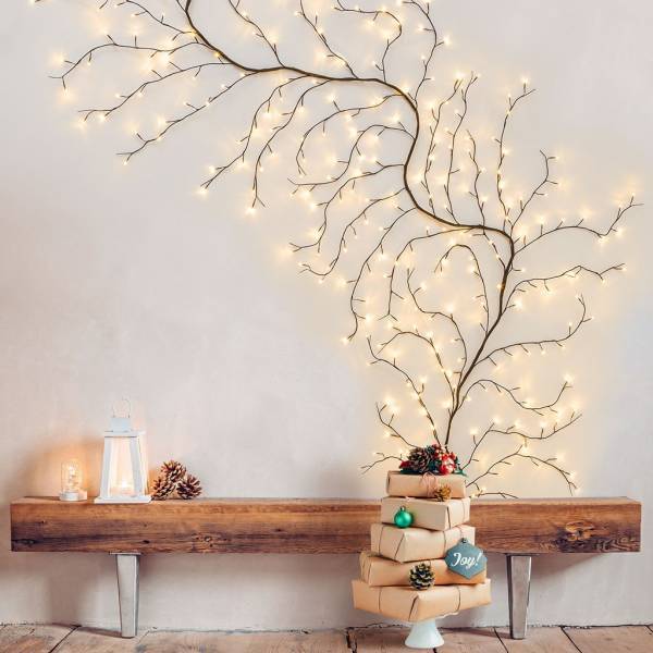 Branche lumineuse murale marron LED blanc chaud Lotti - Image 2