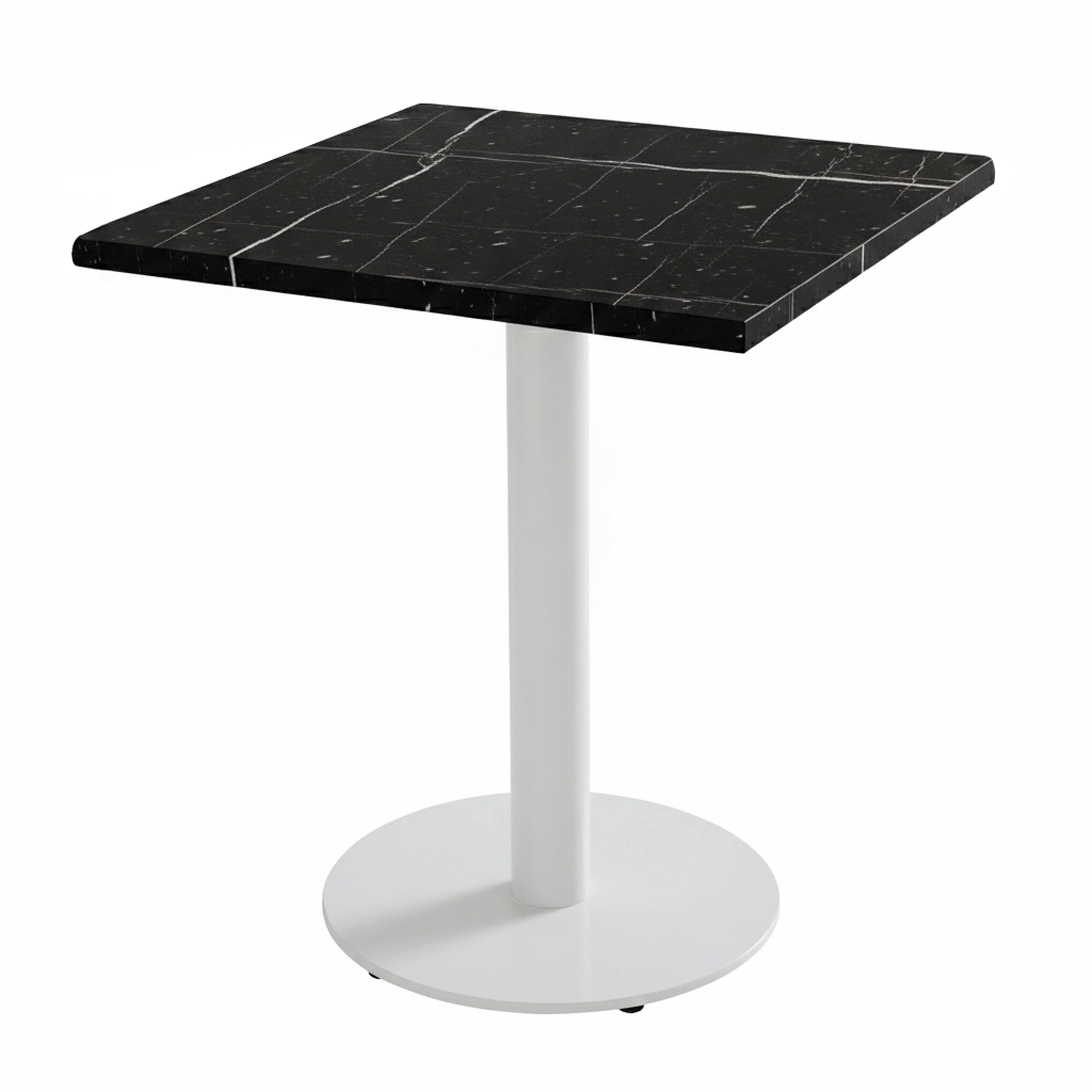 Oviala - Plateau de table carré stratifié 60 x 60 cm marbre noir Haussmann - Oviala - Imagen 4
