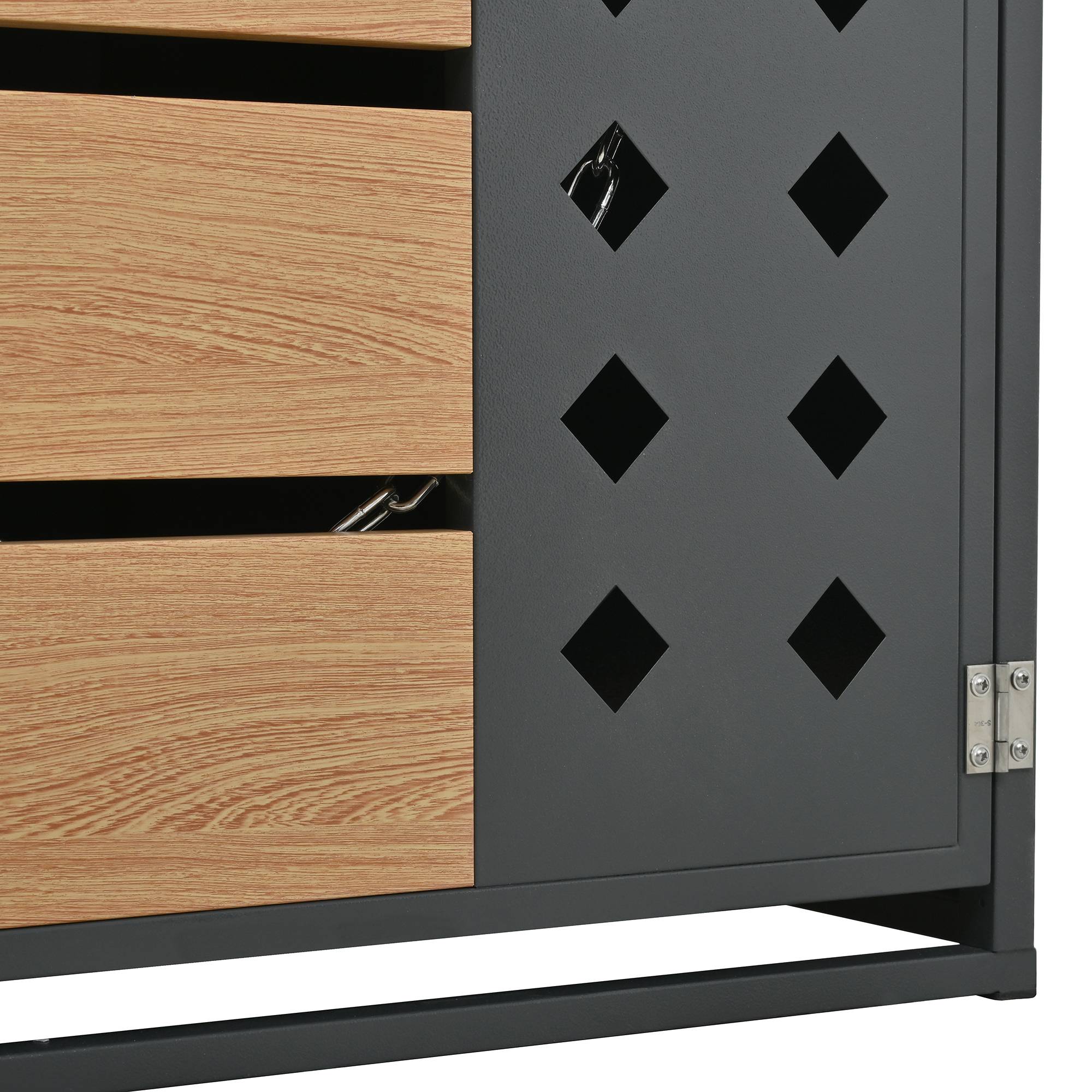 Cache-poubelle double Acier galvanisé Jardin Jardinière intégrée 132x80x124cm Gris - ComfortXL Outdoor Living - Image 9