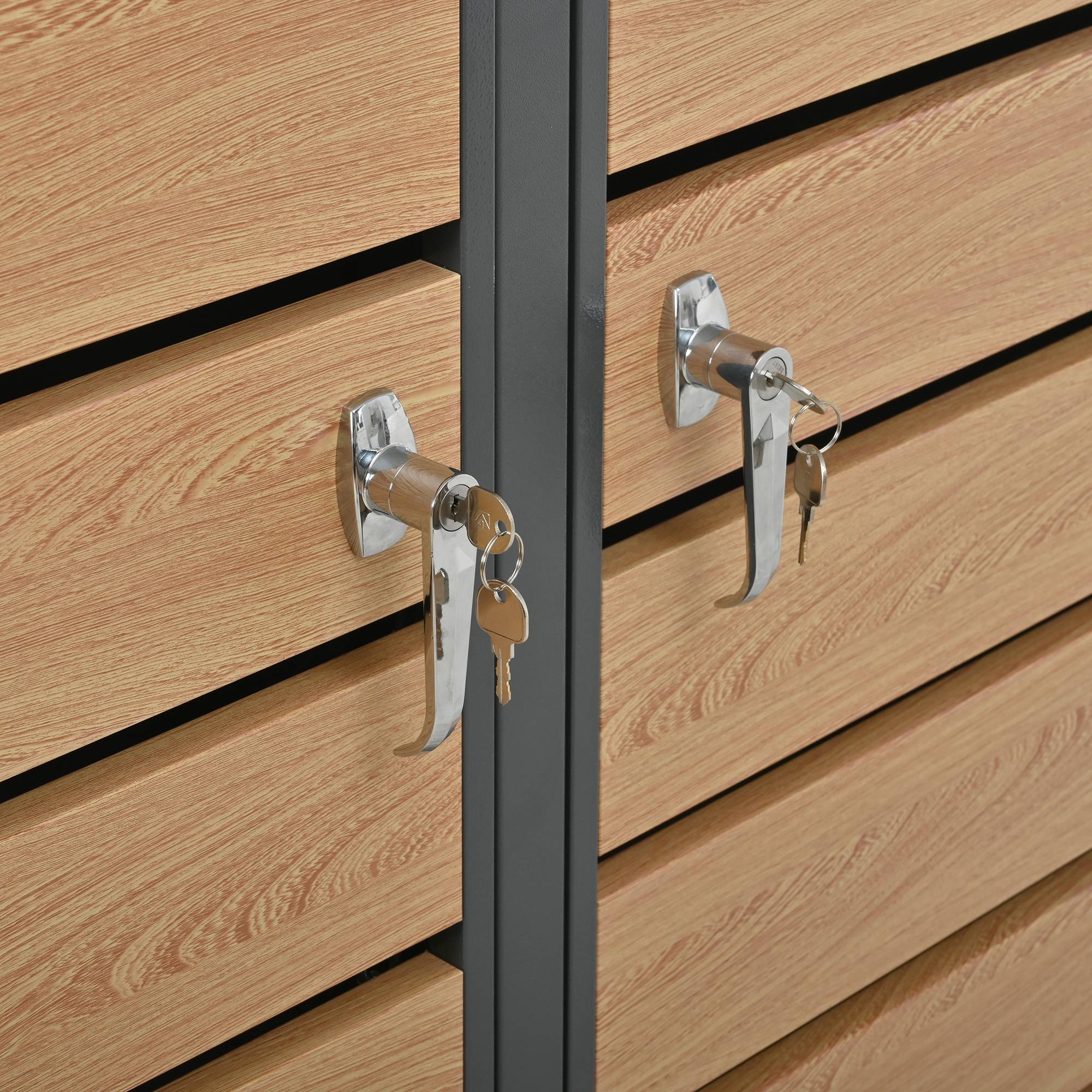Cache-poubelle double Acier galvanisé Jardin Jardinière intégrée 132x80x124cm Gris - ComfortXL Outdoor Living - Image 10