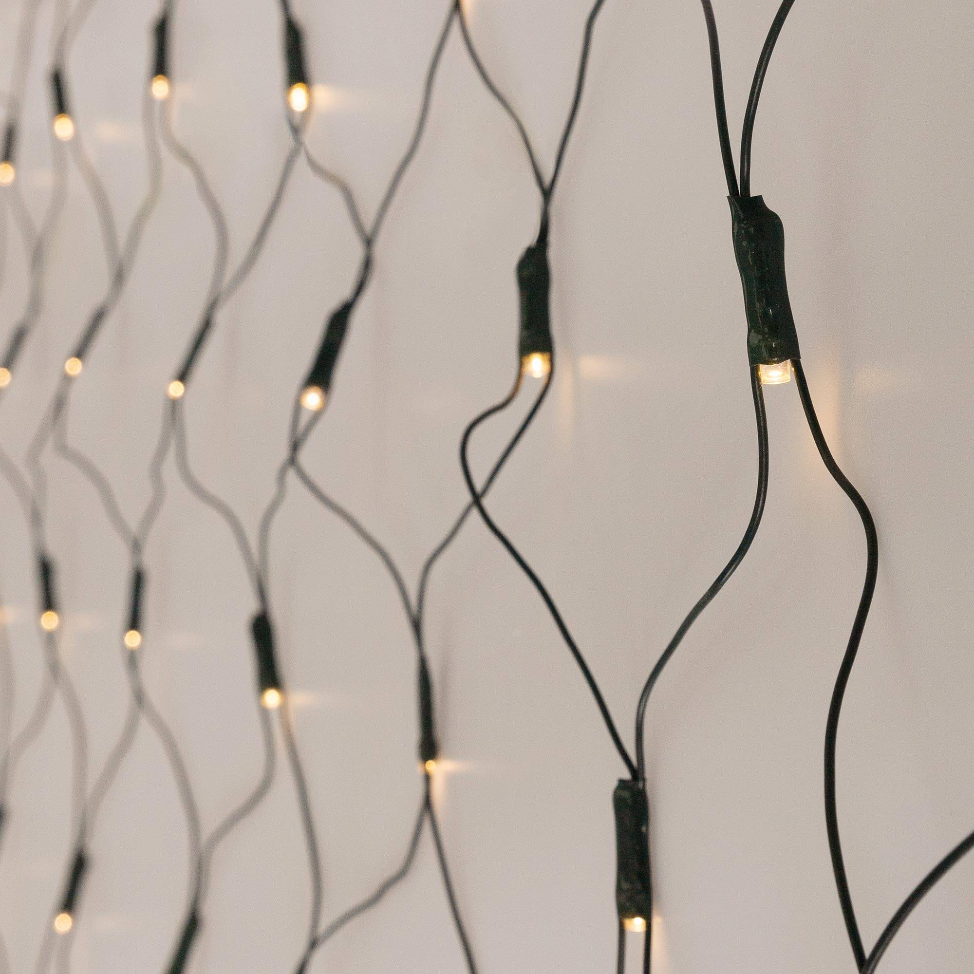 Ecd-Germany - Rideau pendant lumineux de Noël 160 LED blanc chaud IP44 3 m intérieur/extérieur - Imagen 6