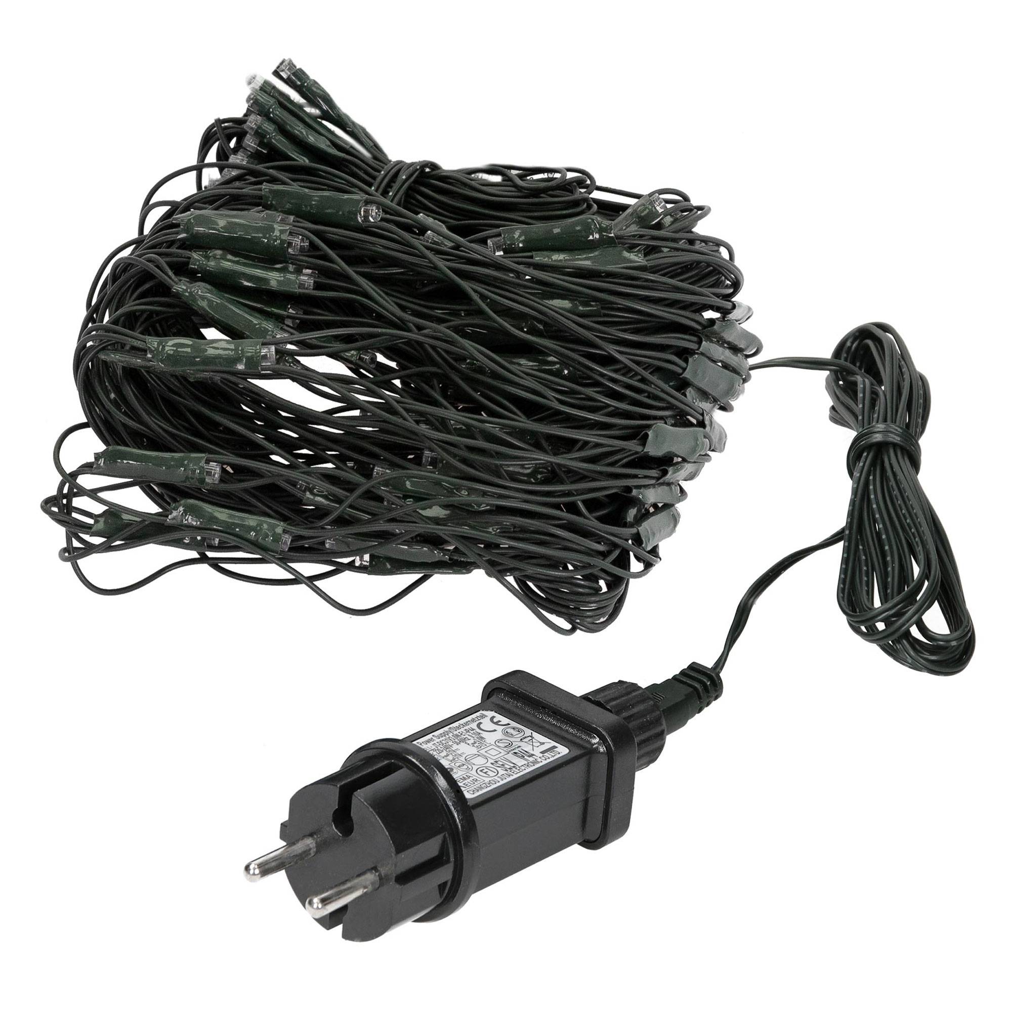 Ecd-Germany - Rideau pendant lumineux de Noël 160 LED blanc chaud IP44 3 m intérieur/extérieur - Imagen 1