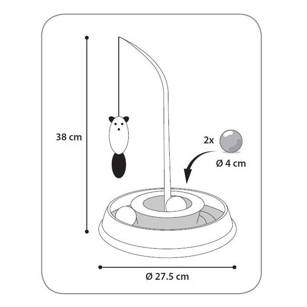 jeux Circuit TIBO rond rose  ø 27,5 cm x 38 cm, pour chat - Imagen 4