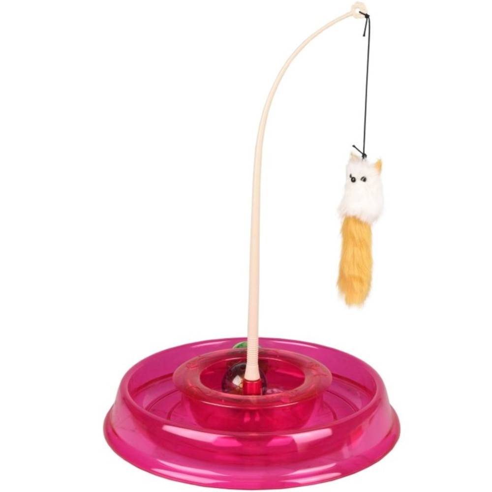jeux Circuit TIBO rond rose  ø 27,5 cm x 38 cm, pour chat - Imagen 6