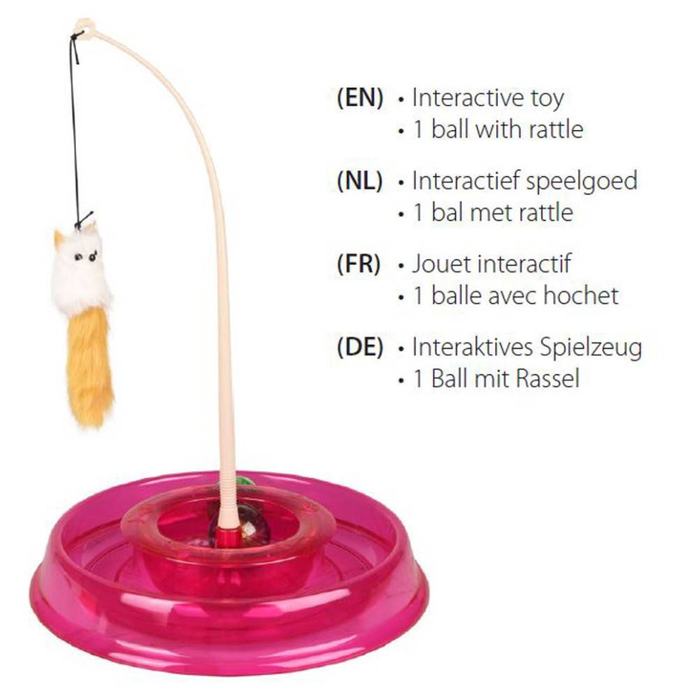 jeux Circuit TIBO rond rose  ø 27,5 cm x 38 cm, pour chat - Imagen 2
