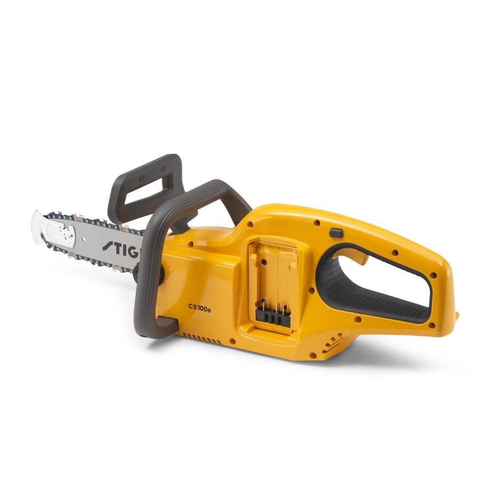 Stiga - Tronçonneuse CS 100e - Moteur 700 W, guide-chaîne 25 cm, largeur de coupe 160 mm, vitesse de chaîne 14,5 m/s, 3,7 kg, batterie et chargeur vendus - Image 1