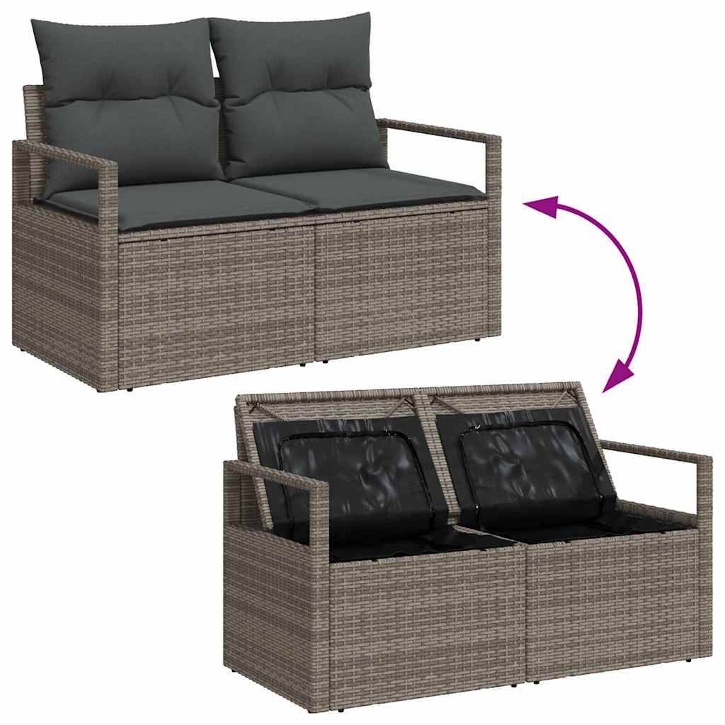 ComfortXL - Salon de jardin modulable 9 pièces pour 8 convives en résine tressée Gris – ComfortXL Outdoor Living - Image 8