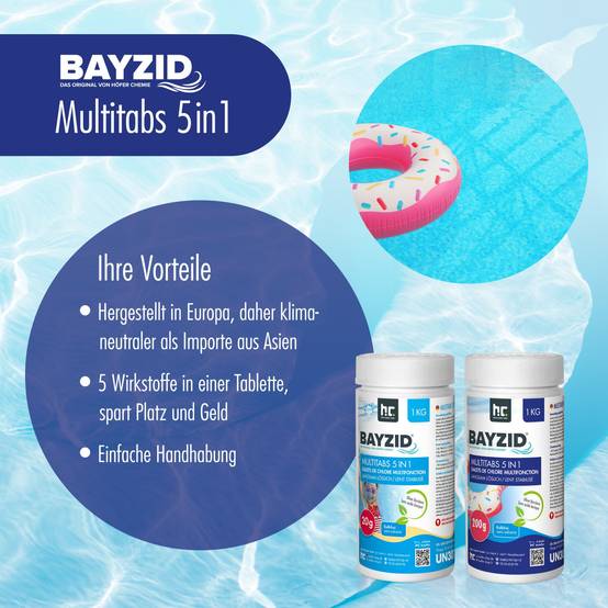 Pastilles de chlore multifonction 20g 5 en 1 Bayzid® en sceaux de 1 KG x 6 - Image 5