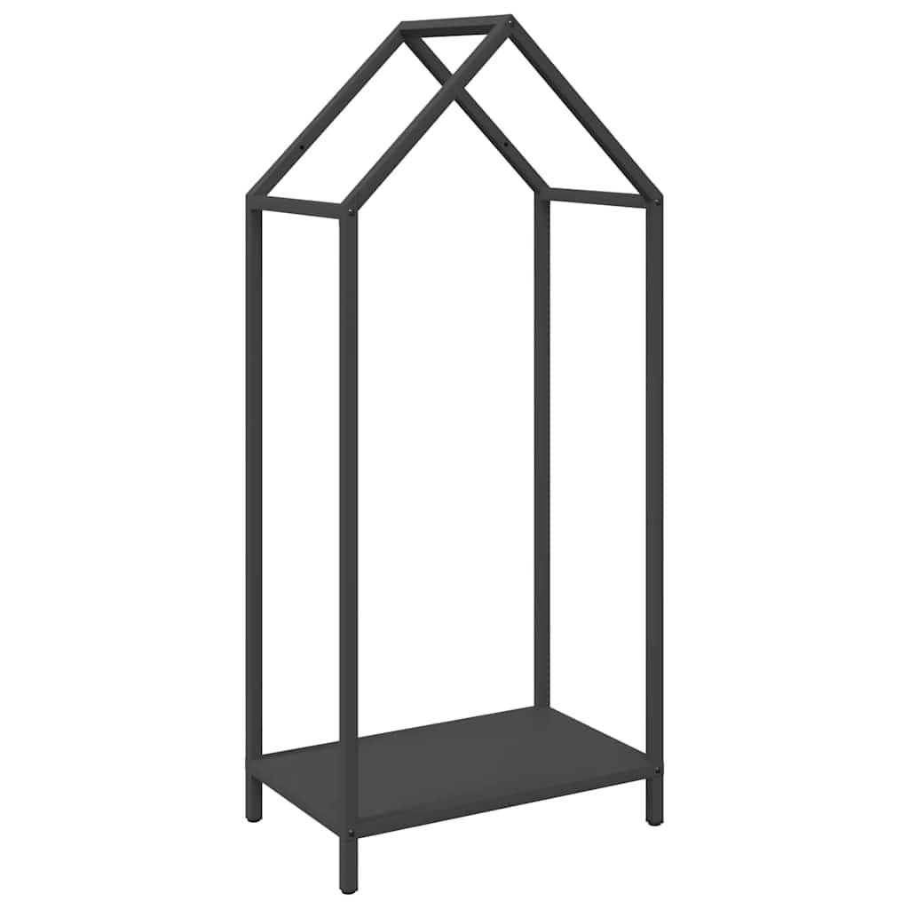 Grand porte-bûches en acier pour cheminée intérieur Noir 40x25x90 cm – ComfortXL Outdoor Living - Image 2