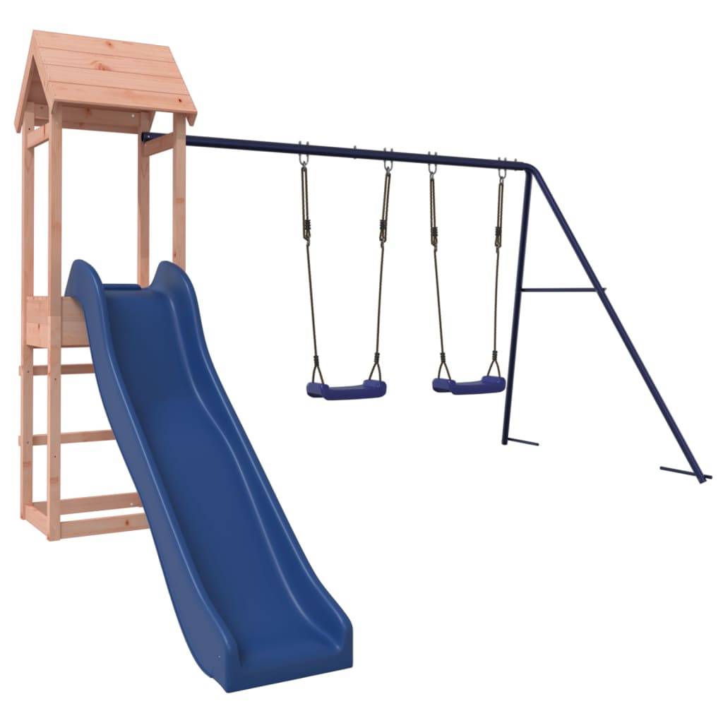 Helloshop26 - Aire de jeux d'extérieur balançoires toboggan portiques robuste jeux jardin 308 x 315 x 194 cm bois massif de douglas - Imagen 1
