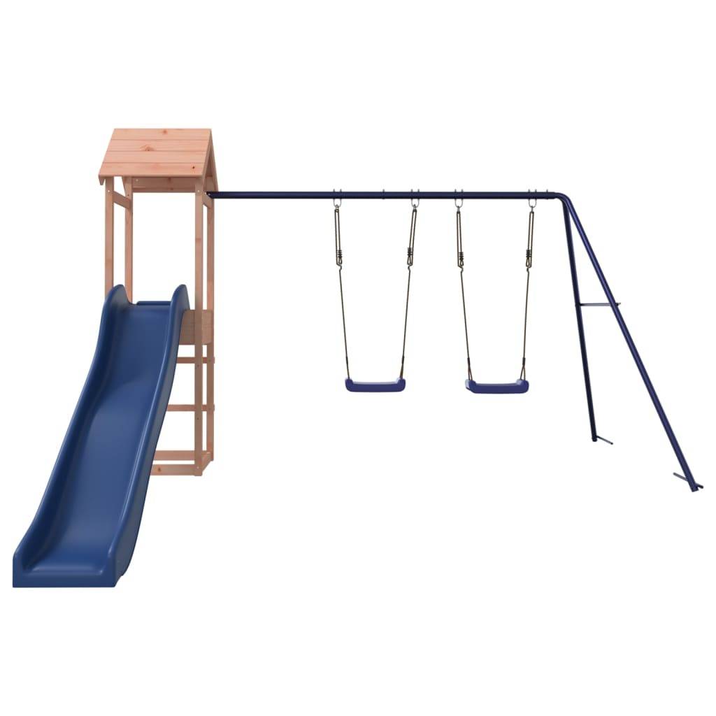Helloshop26 - Aire de jeux d'extérieur balançoires toboggan portiques robuste jeux jardin 308 x 315 x 194 cm bois massif de douglas - Imagen 3