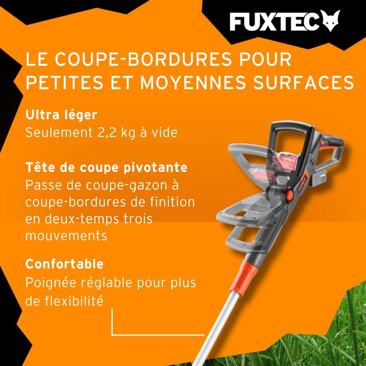 FUXTEC - Coupe bordure batterie - FUXTEC FX-E1RT20 - 20V - Sans batterie ni chargeur - Image 5