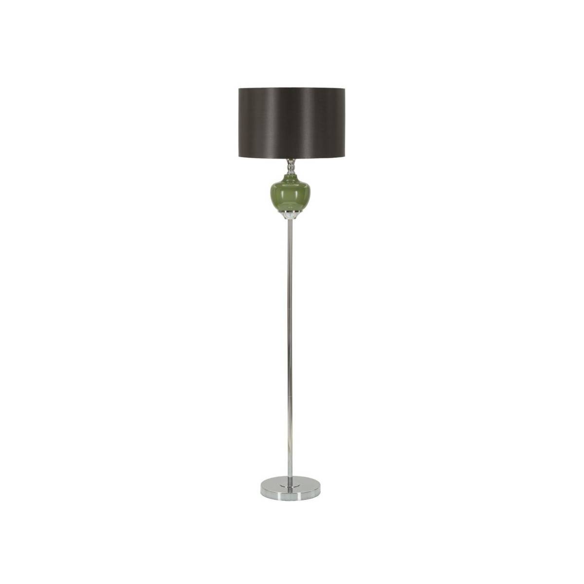 Lampadaire en Verre "Eva One" 160cm Vert & Noir - Image 1